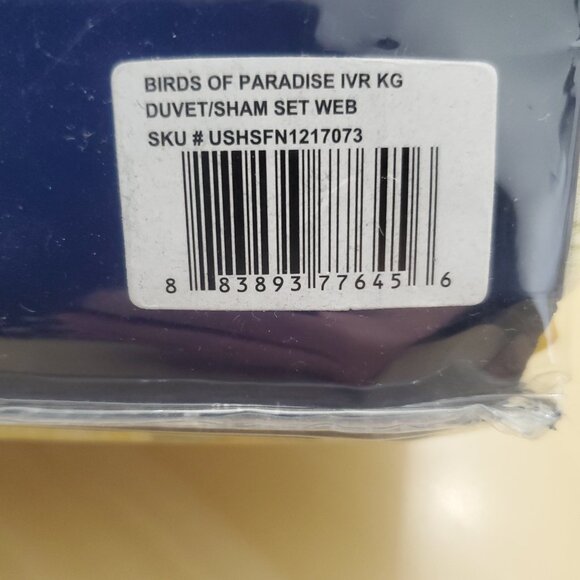 Tommy Bahama Birds Of Paradise Ivory Cotton King 3-Piece Duvet Cover Set - Picture 8 of 10